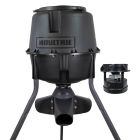 Moultrie 30-Gallon Gravity Combo Tripod Feeder featuring the Gravity Feeder Kit and All-In-One Feeder Kit
