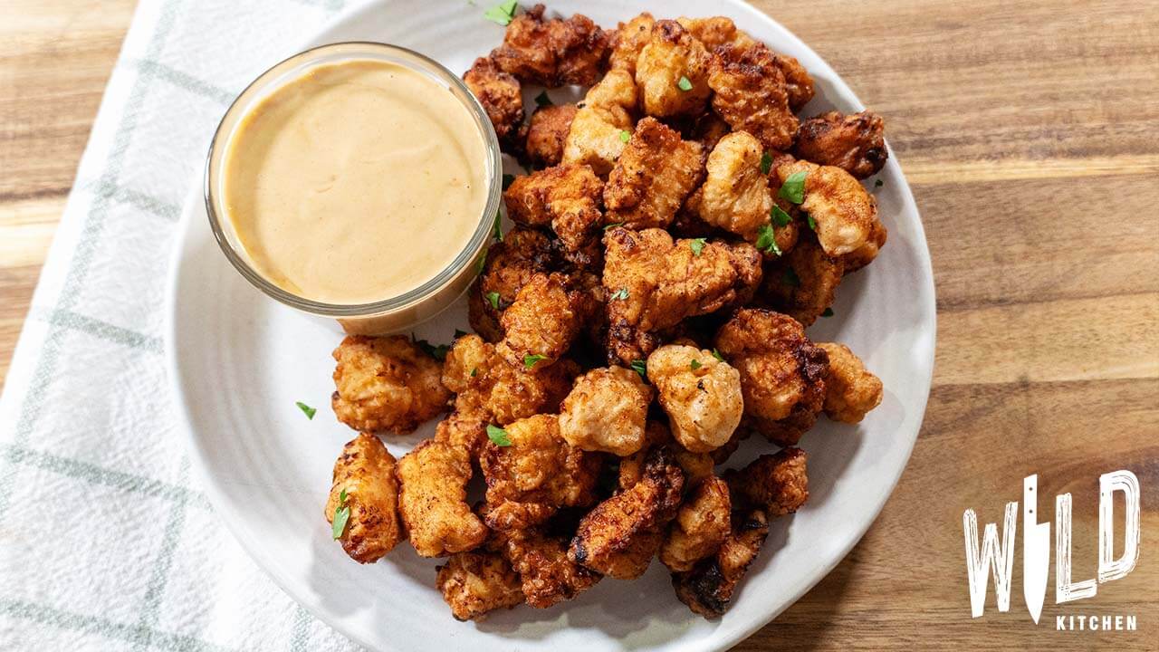Easy Copycat Chick-fil-A Wild Turkey Nuggets ready to serve.